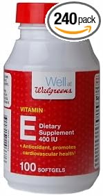 Walgreens Vitamin E 400 IU Dietary Supplement Softgels 100 e