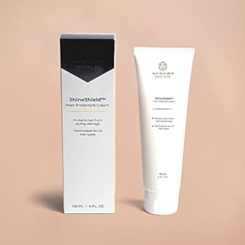 Skin Research Institute ShineShield Heat Protectant Cream - Nourishing Blow Dry and Styling Heat Protectant - Leave-In Conditioner - Smooths & Reduces Breakage - For Dry Hair