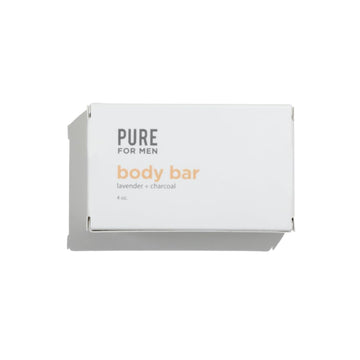 Pure for Men Soap Bar | Cleanser with Lavender and Activated Charcoal, Hydrates & Helps Eliminate Odor, Vegan | 4