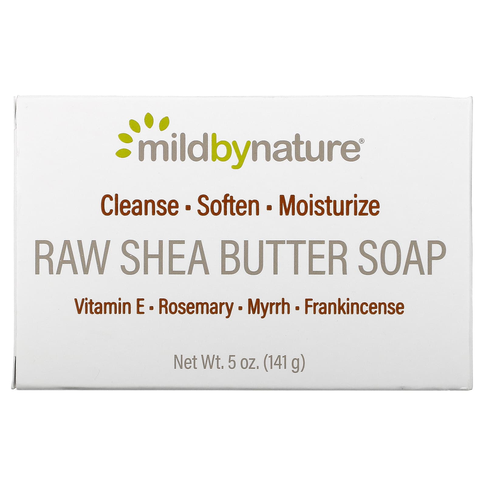 Mild By Nature, Raw Shea Butter, Bar Soap, with Vitamin E, Rosemary, Myrrh & Frankincense (141 g)