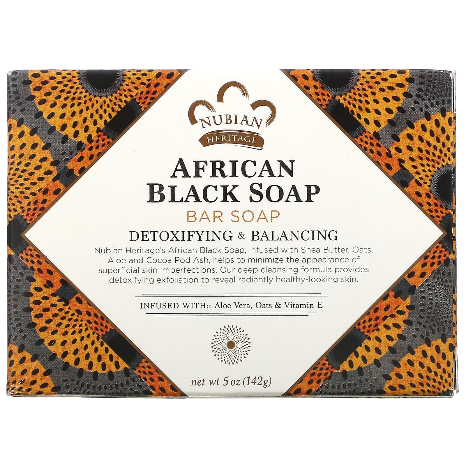 Nubian Heritage, African Black Bar Soap(142 g)