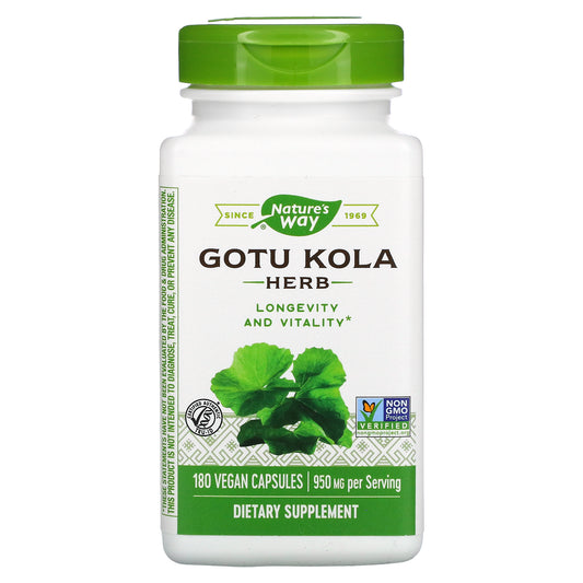 Nature's Way, Gotu Kola Herb, 475 mg, Vegan Capsules