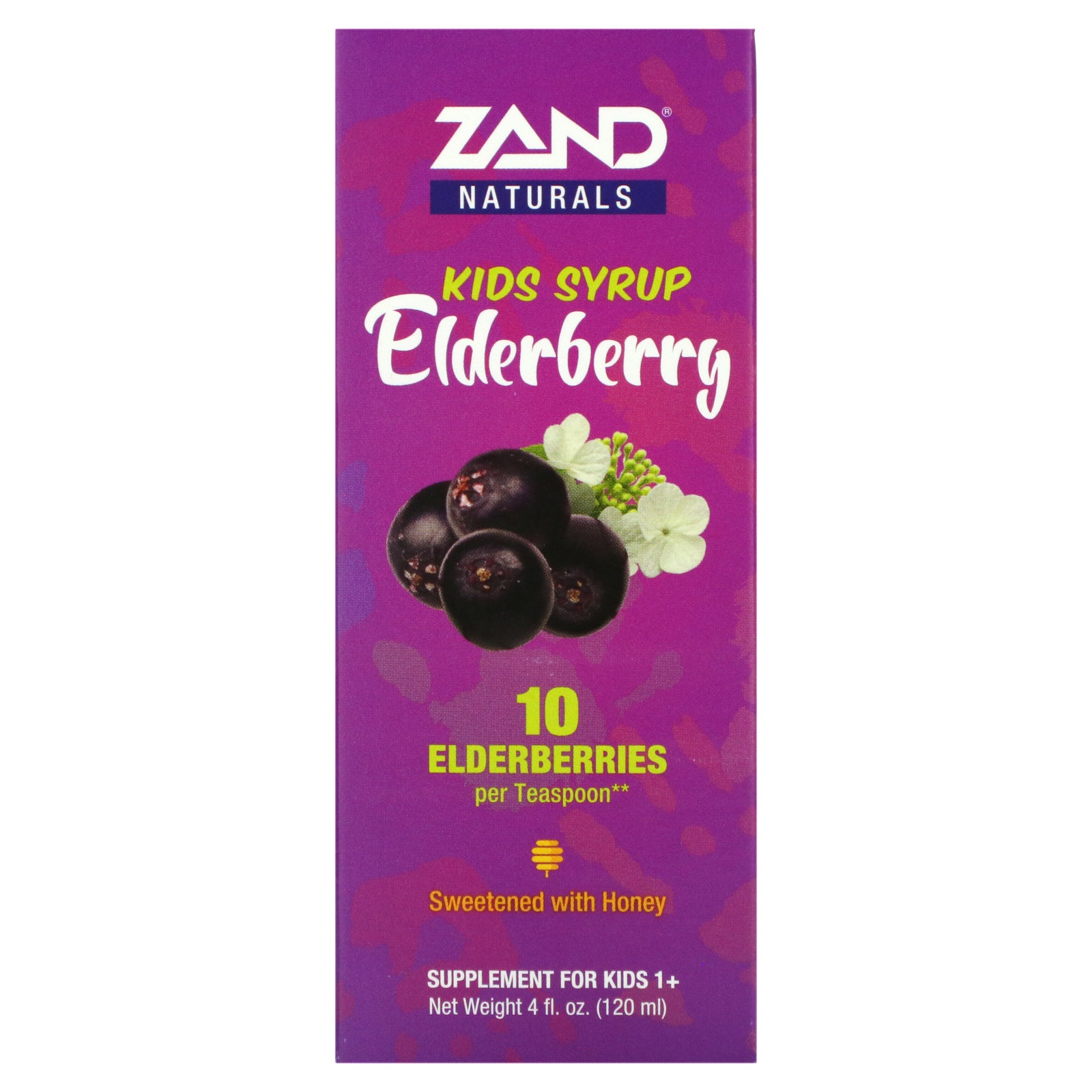 Zand, Kids Syrup, Elderberry,(120 ml)