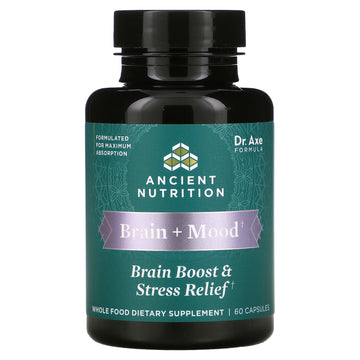 Dr. Axe / Ancient Nutrition, Brain + Mood, Brain Boost & Stress Relief