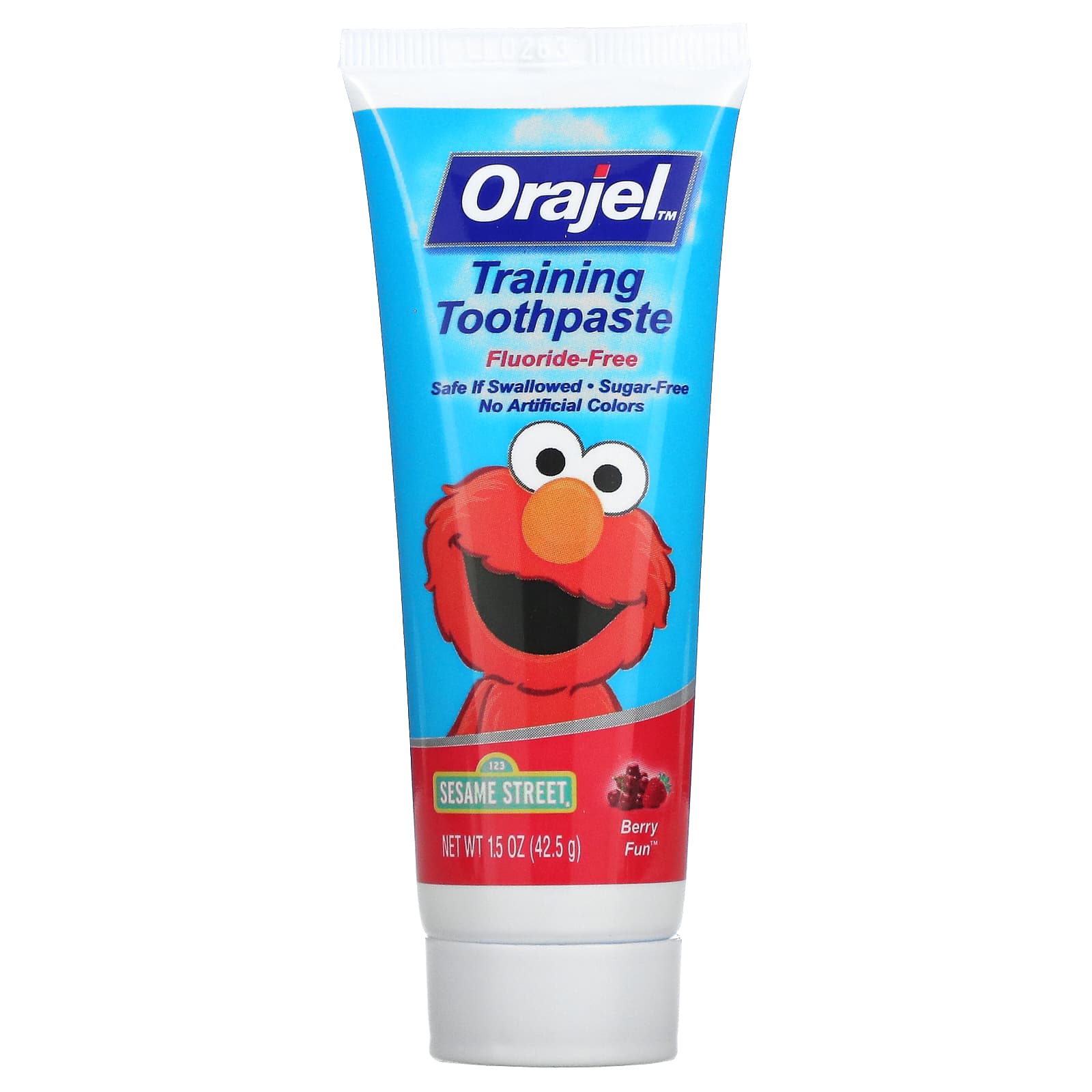 Orajel, Elmo Training Toothpaste, Fluoride-Free, 3 Months to 4 Years, Berry Fun (42.5 g)