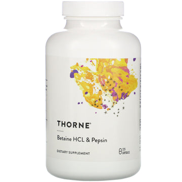 Thorne Research, Betaine HCL & Pepsin Capsules