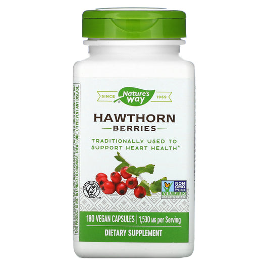 Nature's Way, Hawthorn Berries, 510 mg, Vegan Capsules
