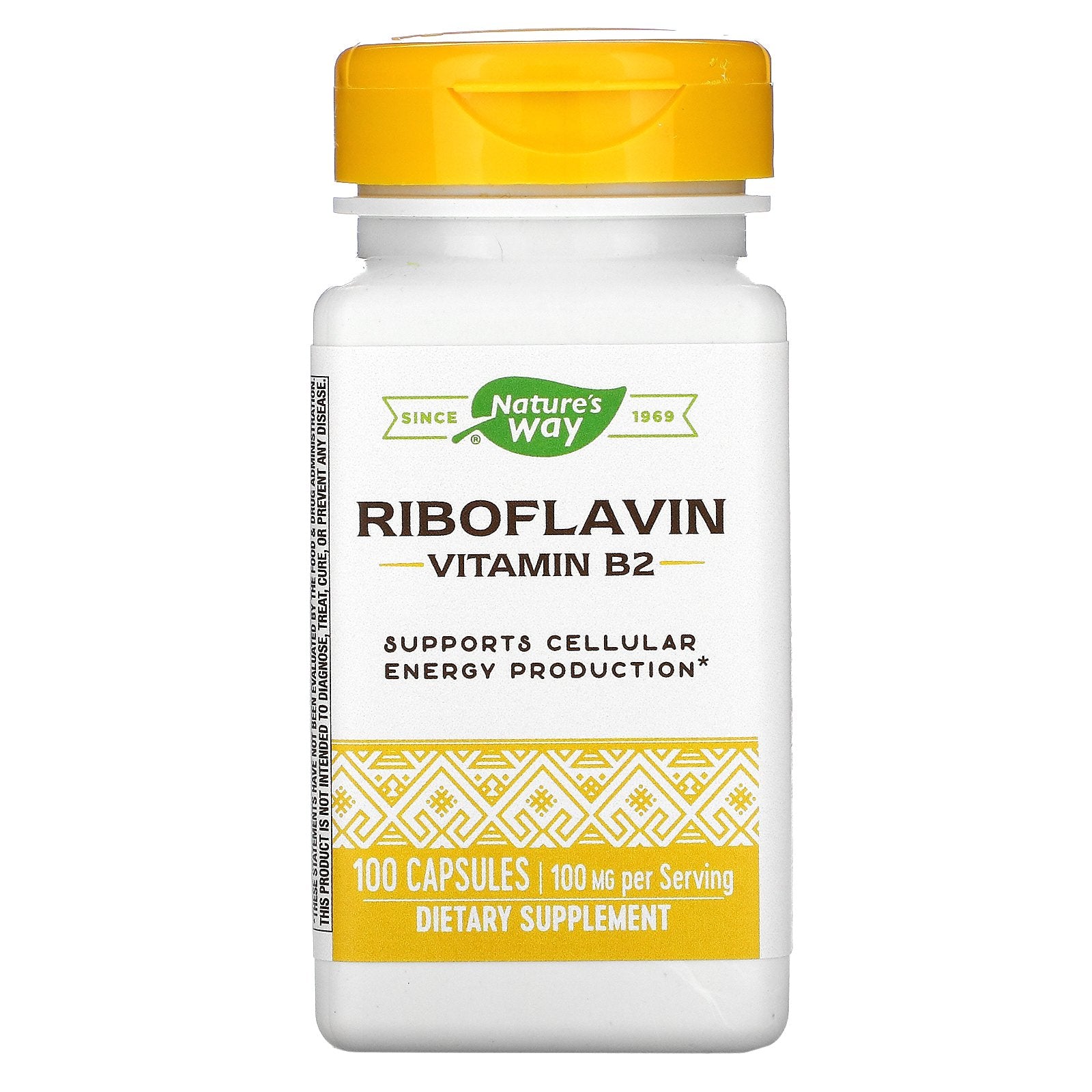 Nature's Way, Riboflavin, Vitamin B2, 100 mg