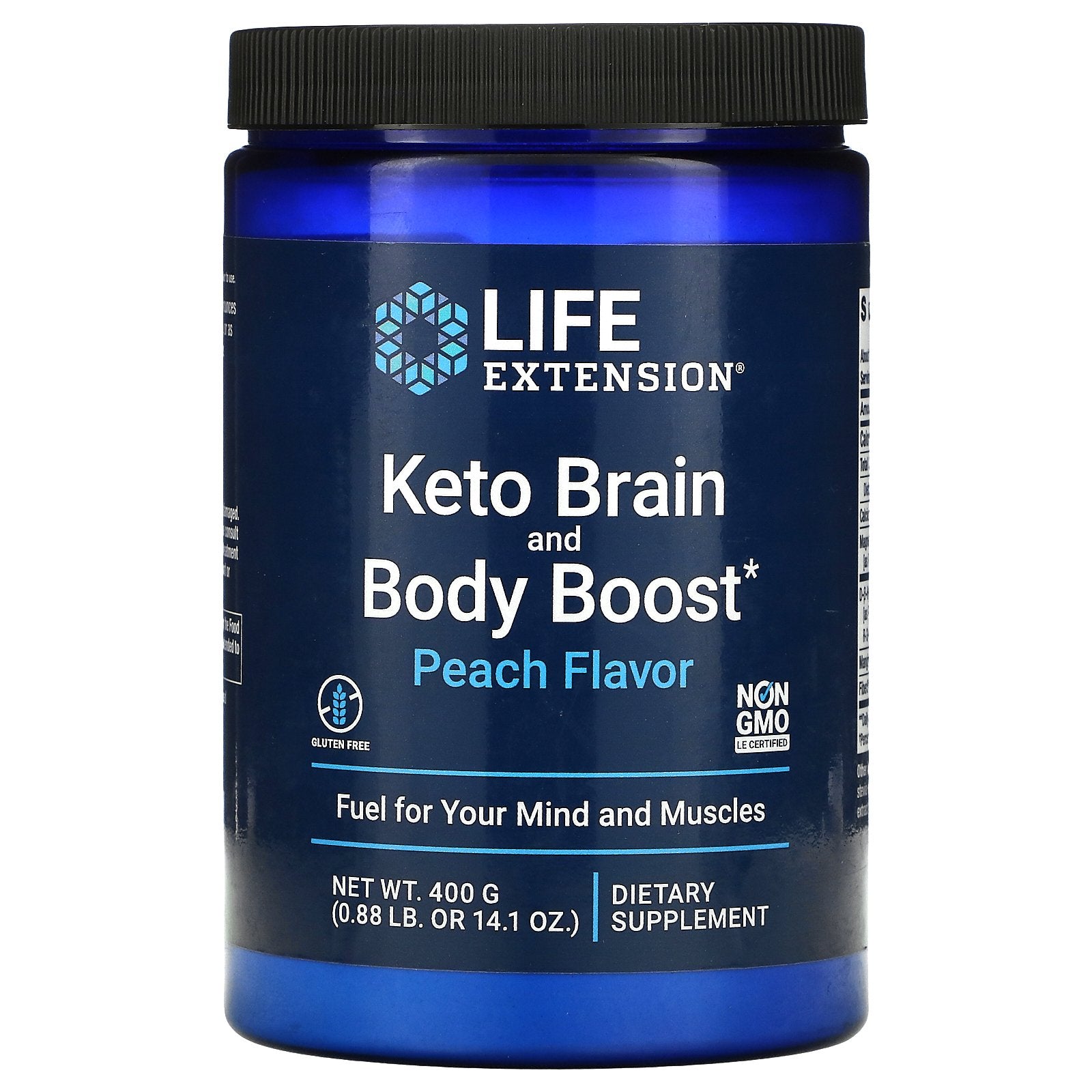 Life Extension, Keto Brain and Body Boost, Peach