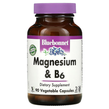 Bluebonnet Nutrition, Magnesium & B6 Vegetable Capsules