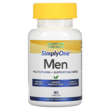 Super Nutrition, SimplyOne, Men, Multivitamin + Supporting Herbs, Tablets