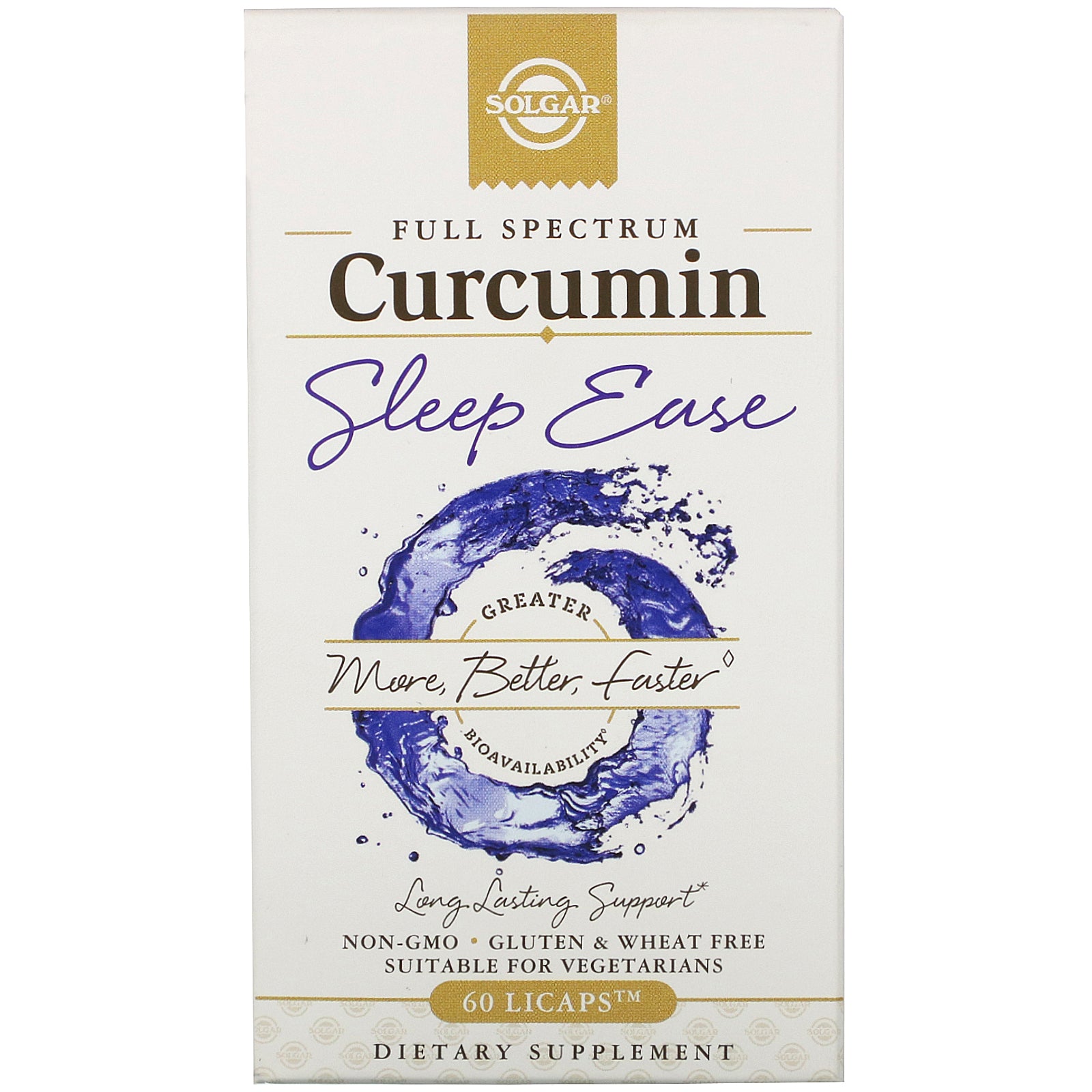 Solgar, Full Spectrum Curcumin, Sleep Ease Licaps