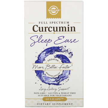 Solgar, Full Spectrum Curcumin, Sleep Ease Licaps