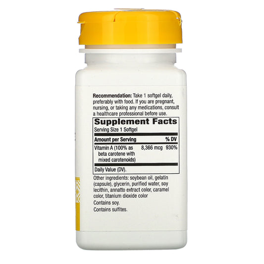 Nature'S Way, Beta Carotene, 8,336 Mcg, Softgels