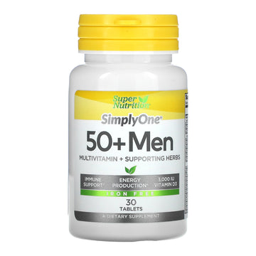 Super Nutrition, SimplyOne, 50+ Men,Tablets