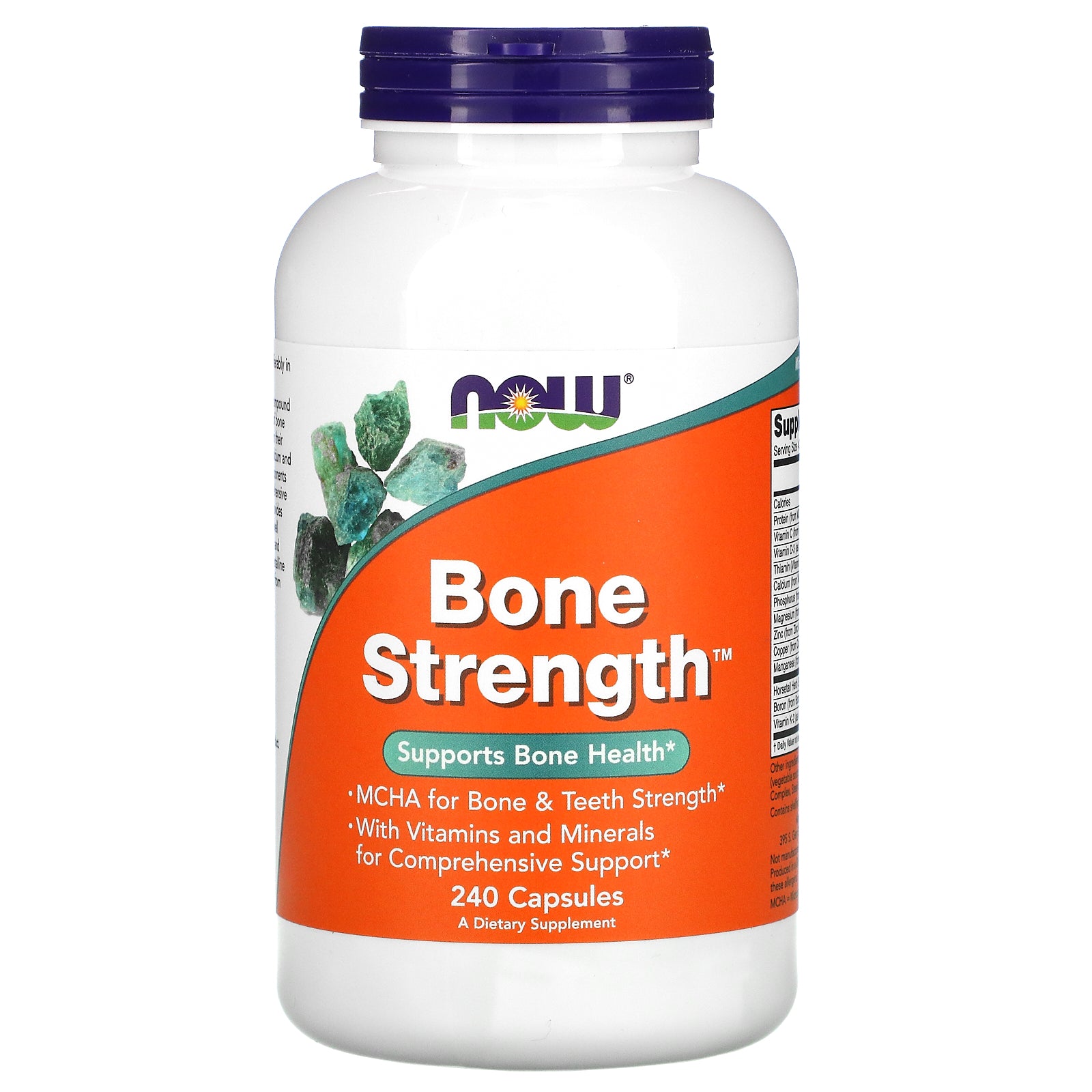 NOW Foods Supplements, Bone Strength™ with Microcrystalline Hydroxyapatite (MCHA), Magnesium and Vitamins C,D and K