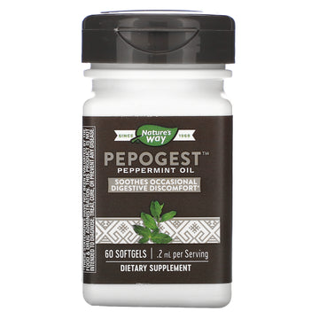 Nature's Way, Pepogest, Peppermint Oil, .2 mg, Softgels