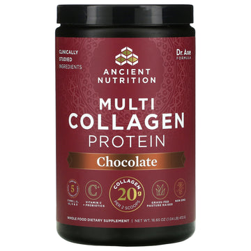 Dr. Axe / Ancient Nutrition, Multi Collagen Protein, Chocolate