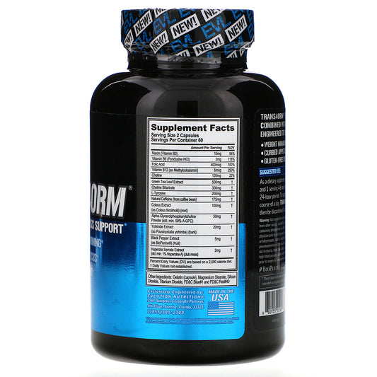 EVLution Nutrition, Trans4orm, Energized Weight Loss Support