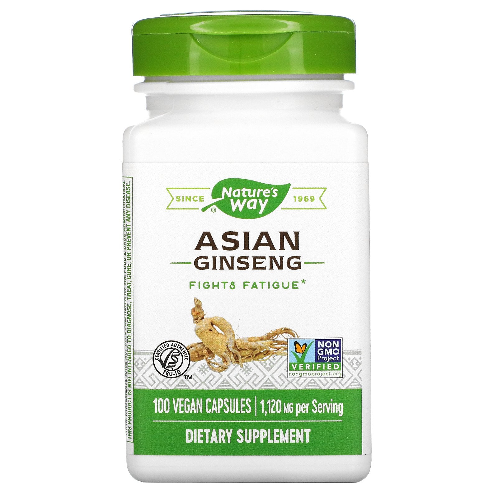 Nature's Way, Asian Ginseng, 560 mg, Vegan Capsules