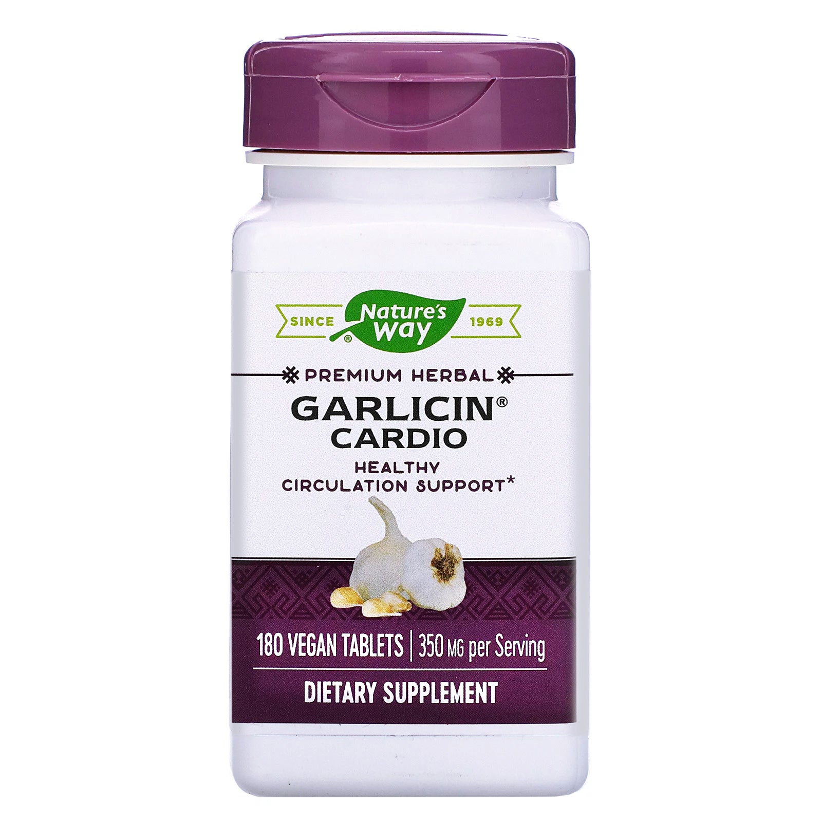 Nature's Way, Garlicin Cardio, 350 mg, Vegan Tablets