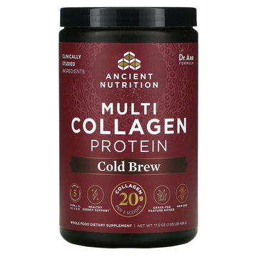 Dr. Axe / Ancient Nutrition, Multi Collagen Protein, Cold Brew