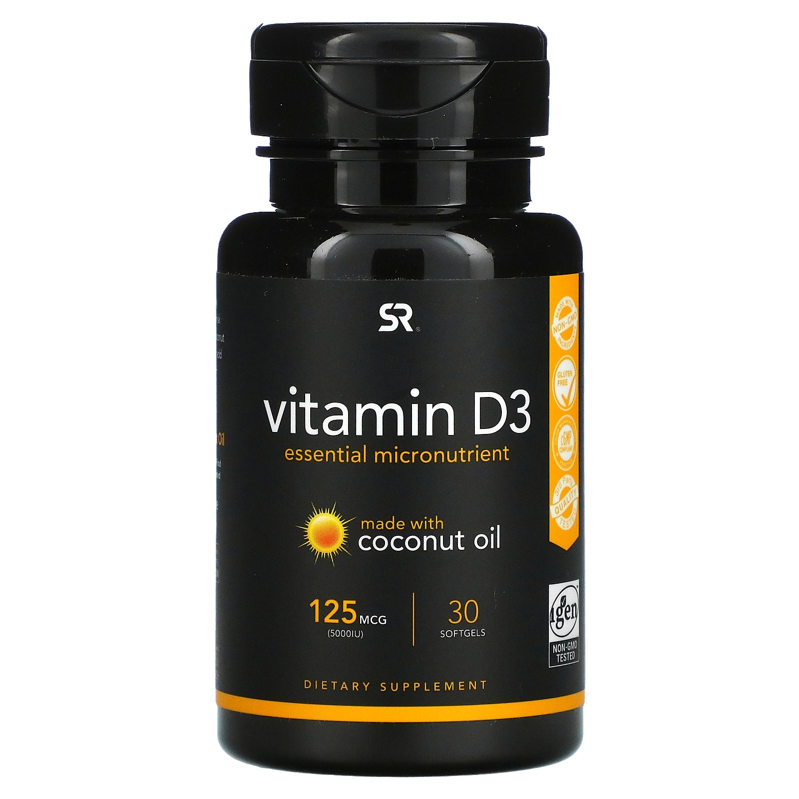 Sports Research, Vitamin D3 With Coconut Oil Softgels