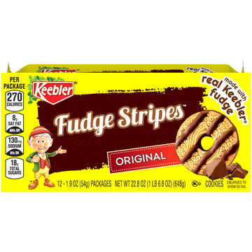 KEEBLER FUDGE STRIPES Original Cookies 12-. Packs