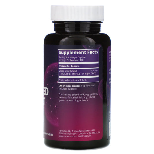 MRM, Nutrition, Grape Seed Extract Vegan Capsules
