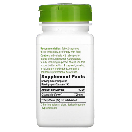 Nature's Way, Chamomile Flower, 350 mg, Vegan Capsules