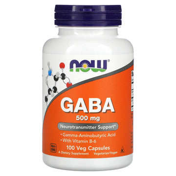 NOW Foods, GABA with Vitamin B-6, 500 mg