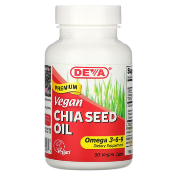 Deva, Premium Vegan Chia Seed Oil Vegan Caps