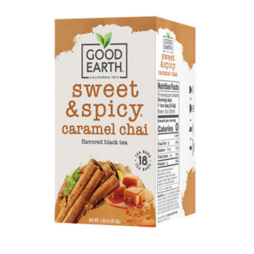 Sweet & Spicy Caramel Chai 18 Bags By Good Earth Teas