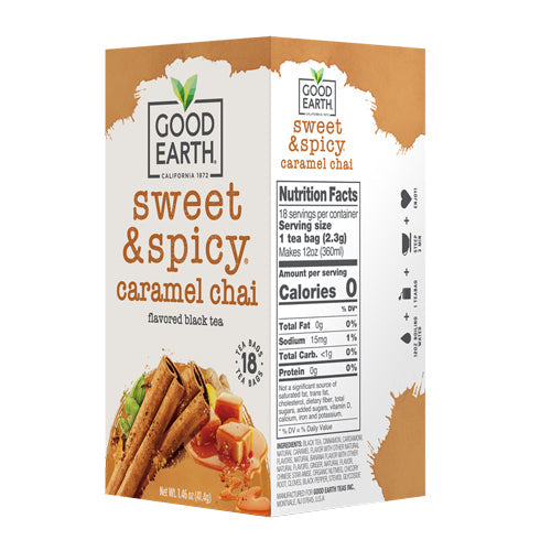 Sweet & Spicy Caramel Chai 18 Bags By Good Earth Teas