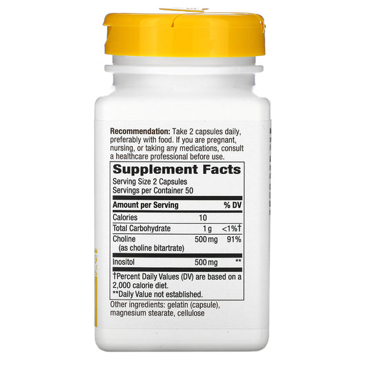 Nature'S Way, Choline & Inositol, 500 Mg Capsules