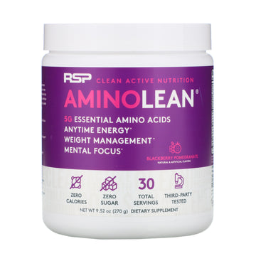 RSP Nutrition, AminoLean, Essential Amino Acids + Anytime Energy, 9.52 oz (270 g)