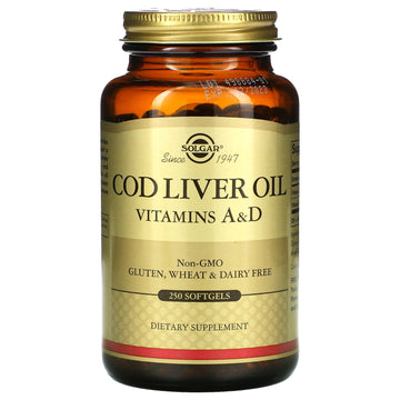 Solgar, Cod Liver Oil, Vitamins A & D Softgels