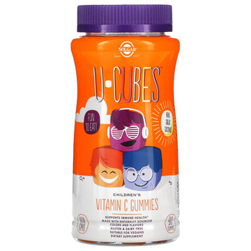 Solgar, U-Cubes, Children's Vitamin C Gummies, Orange & Strawberry Gummies