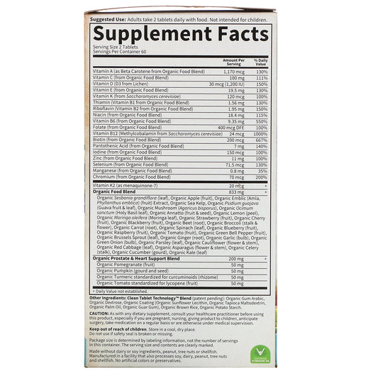 Garden Of Life, Mykind Organics, Men'S Multi 40+, Whole Food Multivitamin,Vegan Tablets