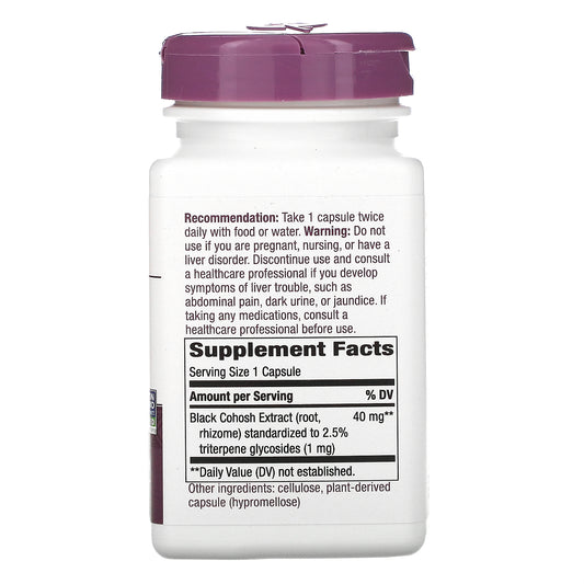 Nature's Way, Black Cohosh, 40 mg, Vegan Capsules