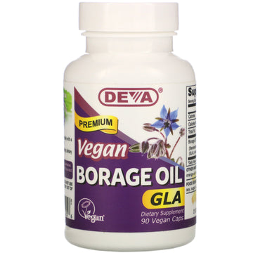 Deva, Premium Vegan Borage Oil, GLA,Vegan Caps