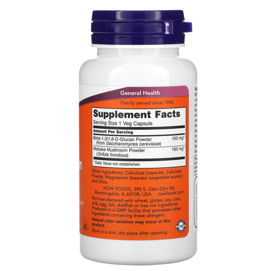 NOW Foods, Beta-1,3/1,6-D-Glucan, 100 mg