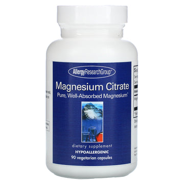 Allergy Research Group, Magnesium Citrate, Vegetarian Capsules