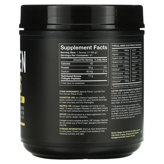 Sports Research, Collagen Peptides, Hydrolyzed Type I & Iii Collagen, Vanilla