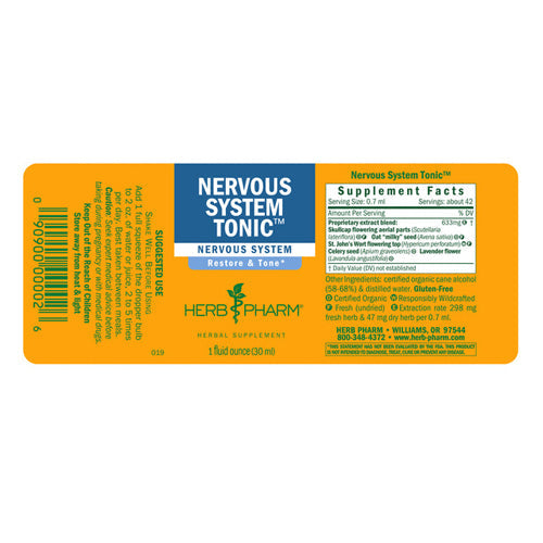 Nervous System Tonic 1 oz By Herb Pharm