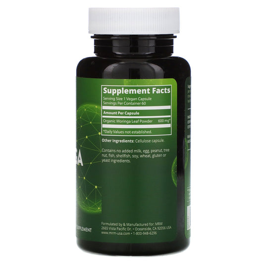 MRM, Nutrition, Moringa Leaf Vegan Capsules