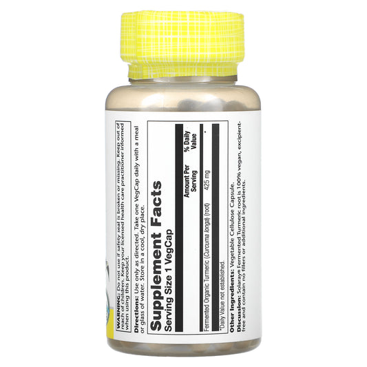 Solaray, Fermented Turmeric, 425 mg VegCaps