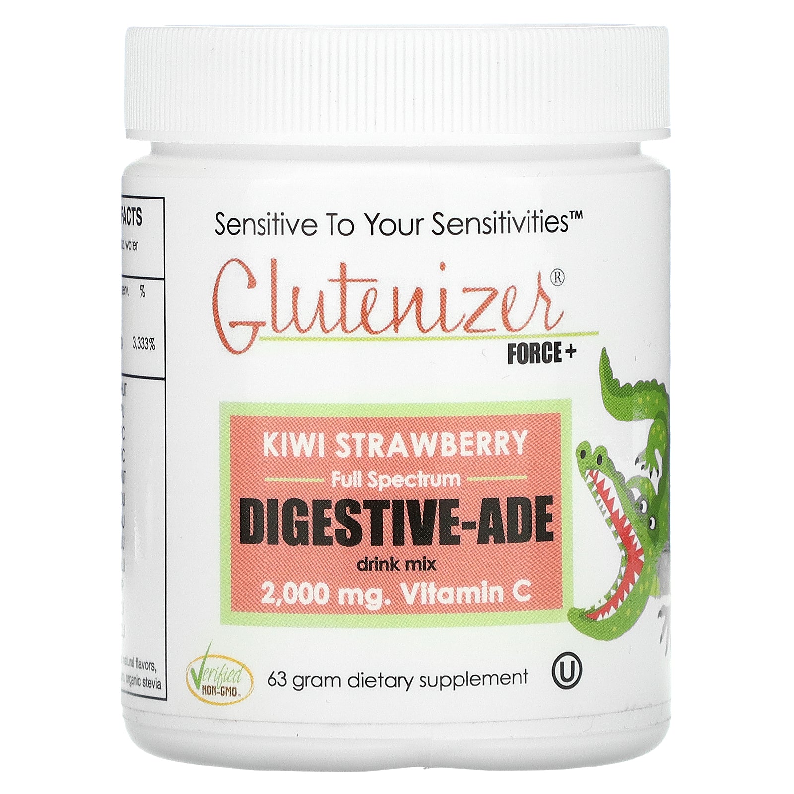 Sufficient C, Glutenizer Force+, Kiwi Strawberry, 63 g