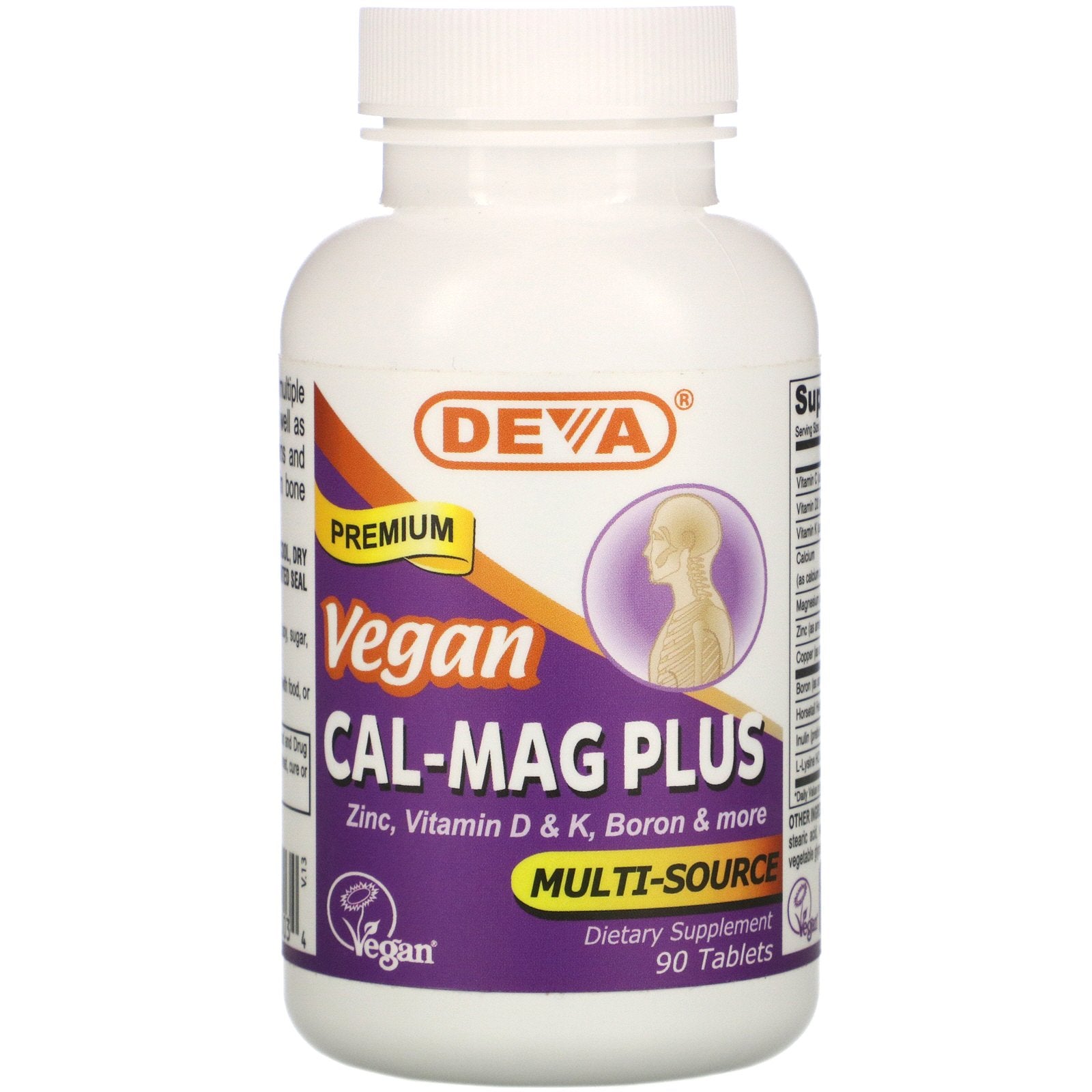 Deva, Premium Vegan Cal-Mag Plus