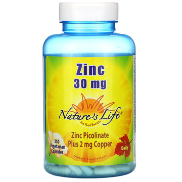 Nature's Life, Zinc, 30 mg, Vegetarian Capsules